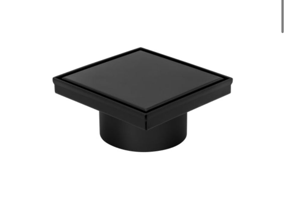 Aqua 4 inch drain with tile insert matt black