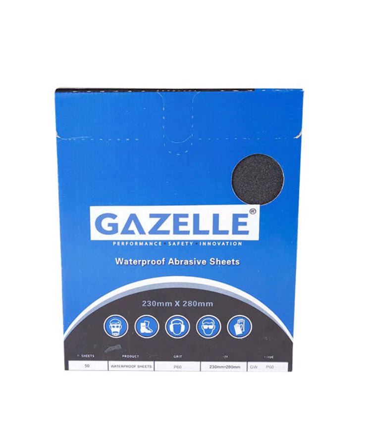 Gazelle Waterproof Sheets 8 X 11" 240 Grit Pack of 50