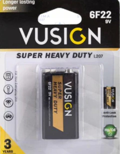 Vusign Heavy duty battery  L207 9V 6F22