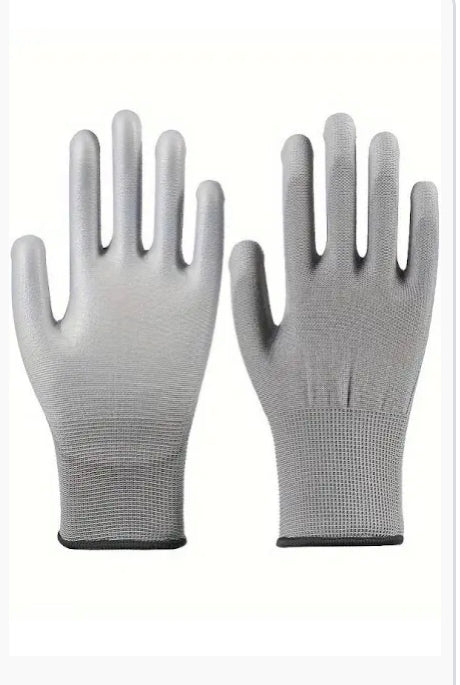 Rubber coated gloves grey/white 1796 per pack dozen