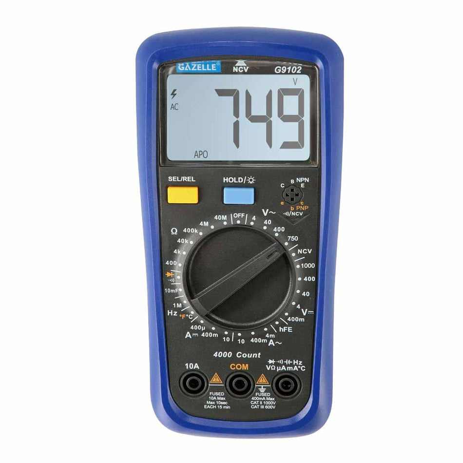 Gazzel Digital Multimeter Cat III 600V 10A