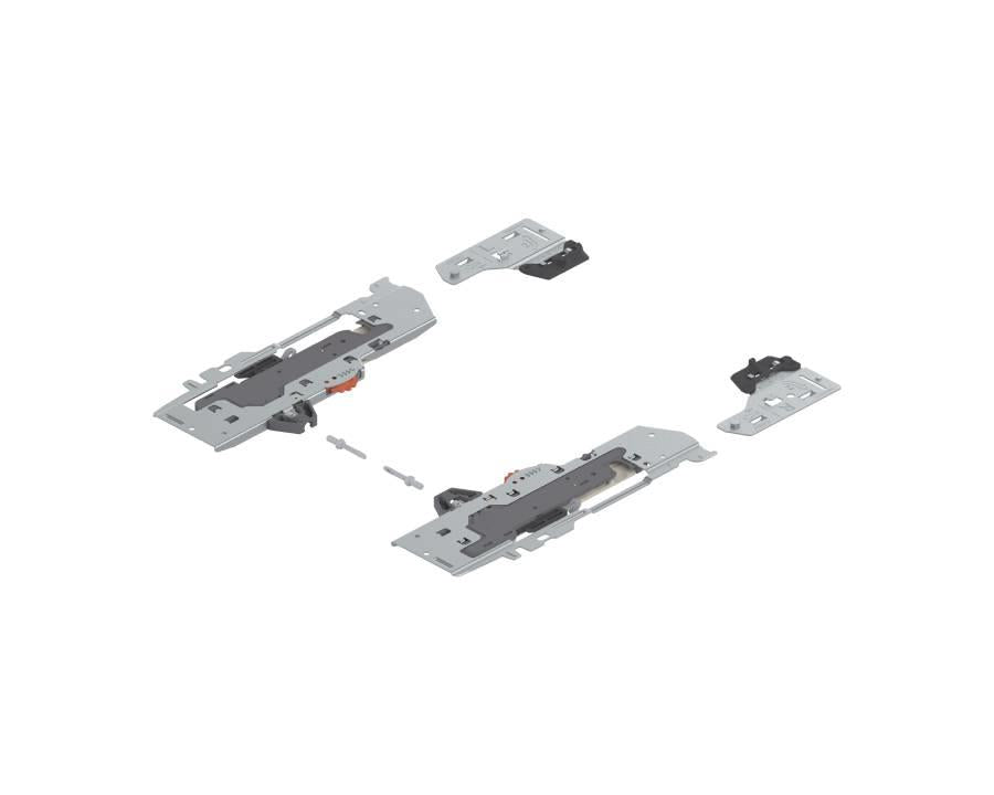 Blum TIP-ON BLUMOTION set (unit and latch) for TANDEMBOX. For 270 - 349mm NL runners. Type S1. Total weight of the pull-out 10-20kg T60B3130