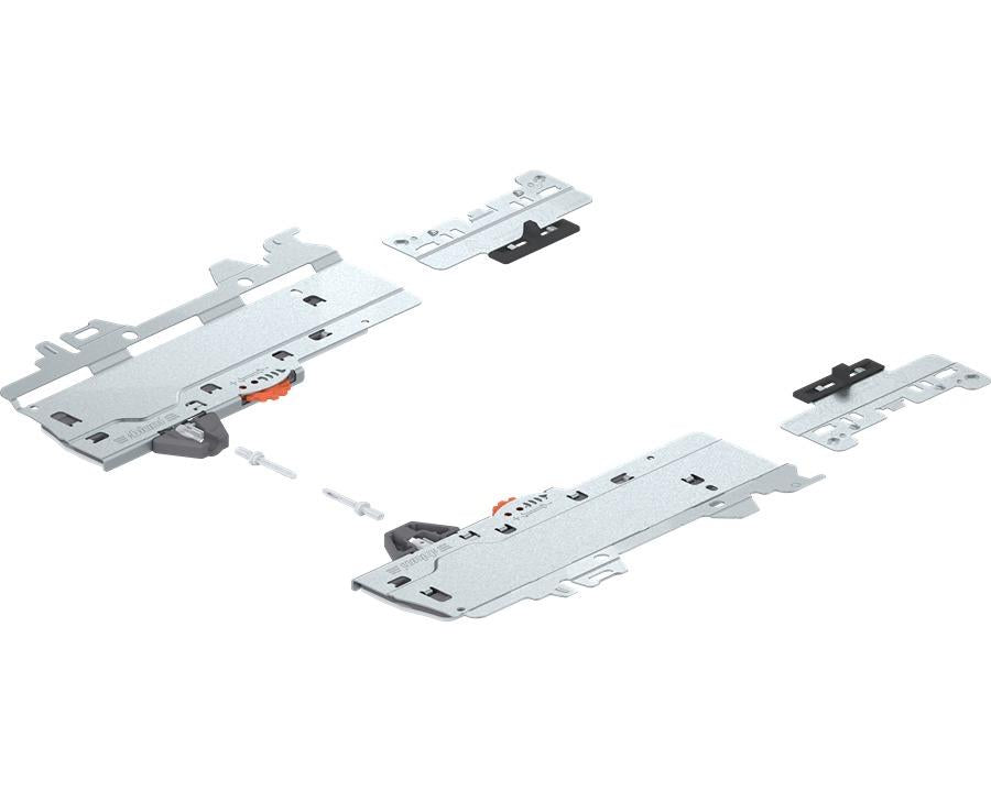 Blum TIP-ON BLUMOTION set (unit and latch) for MERIVOBOX. For 270 – 300mm NL runners. Type S1. Total weight of pull out 10 - 20kg. T60H4130