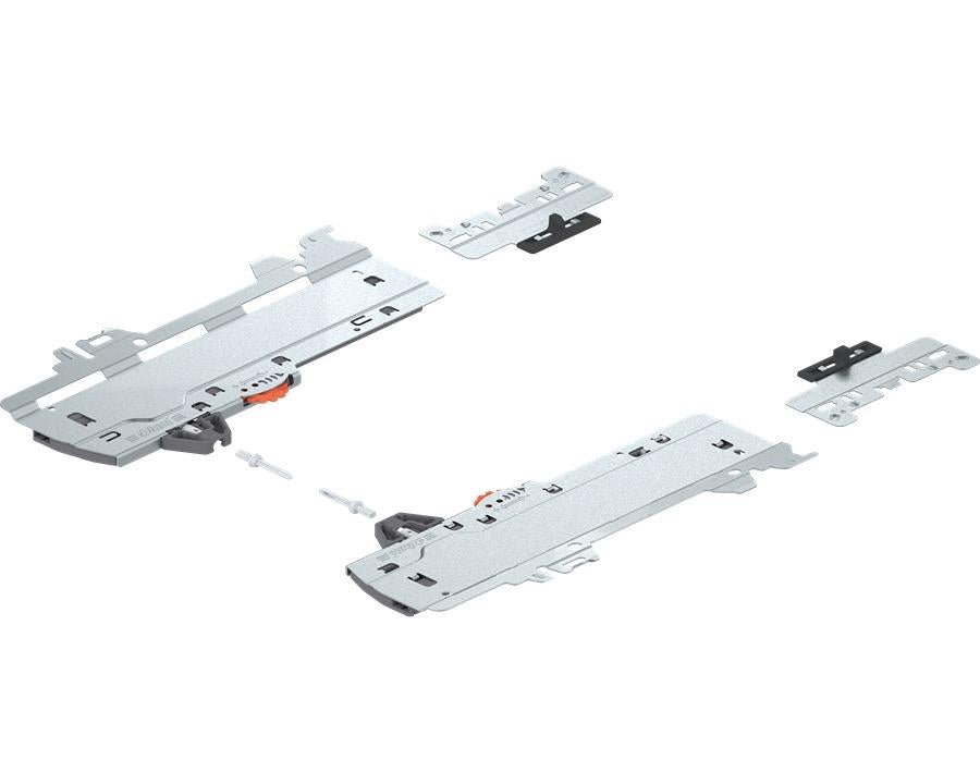 Blum TIP-ON BLUMOTION set (unit and latch) for MERIVOBOX. For 350 – 600mm NL runners. Type L3. Total weight of pull out 15 - 40kg. T60H4540