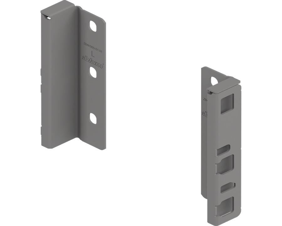 Blum MERIVOBOX Back Fixing Bracket Set K Height Indium Grey ZB4K000S