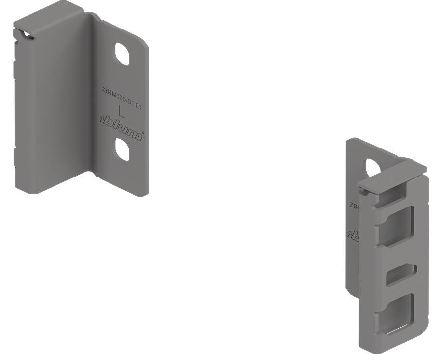 Blum MERIVOBOX Back Fixing Bracket Set M Height Indium Grey ZB4M000S