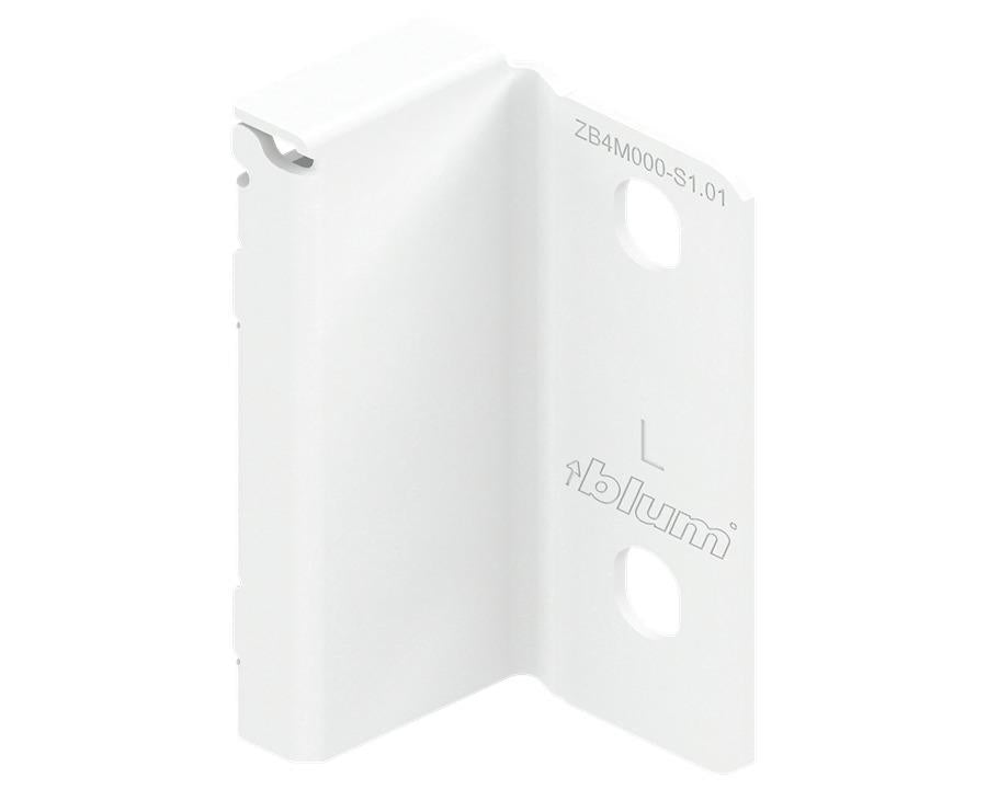 Blum MERIVOBOX Back Fixing Bracket Left Hand Industrial Pack M Height Silk White *Must be purcahsed in pack quantity of 50* ZB4M000S