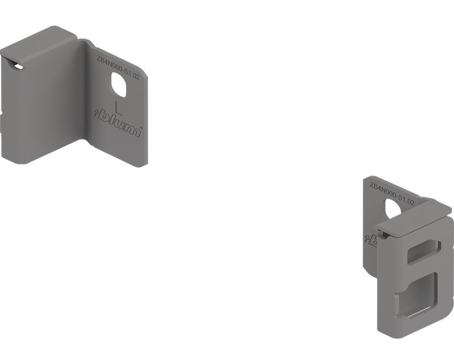 Blum MERIVOBOX Back Fixing Bracket Set N Height Indium Grey ZB4N000S