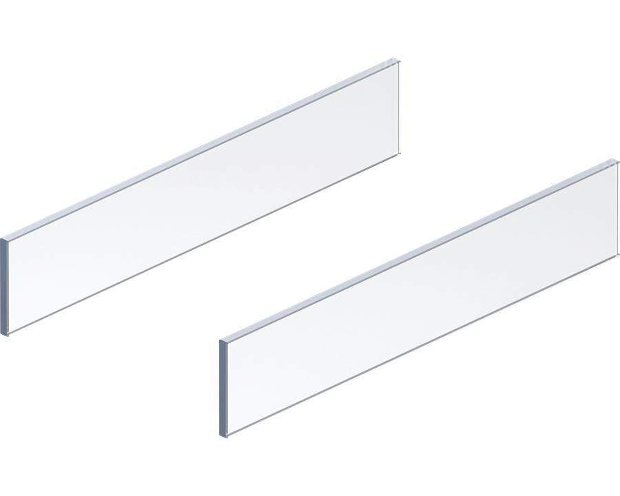 Blum MERIVOBOX BOXCOVER Design Element Clear Glass Sides. Left and Right 450mm. ZE4M360G