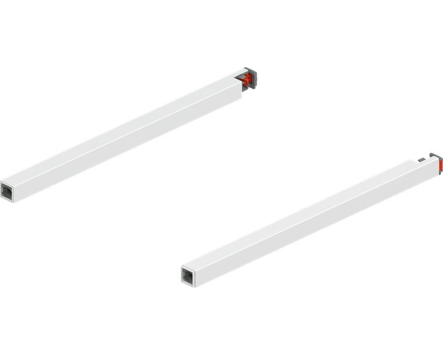 Blum MERIVOBOX Gallery Rail Set for High Fronted Drawers 270mm Silk White. ZR4.270RS