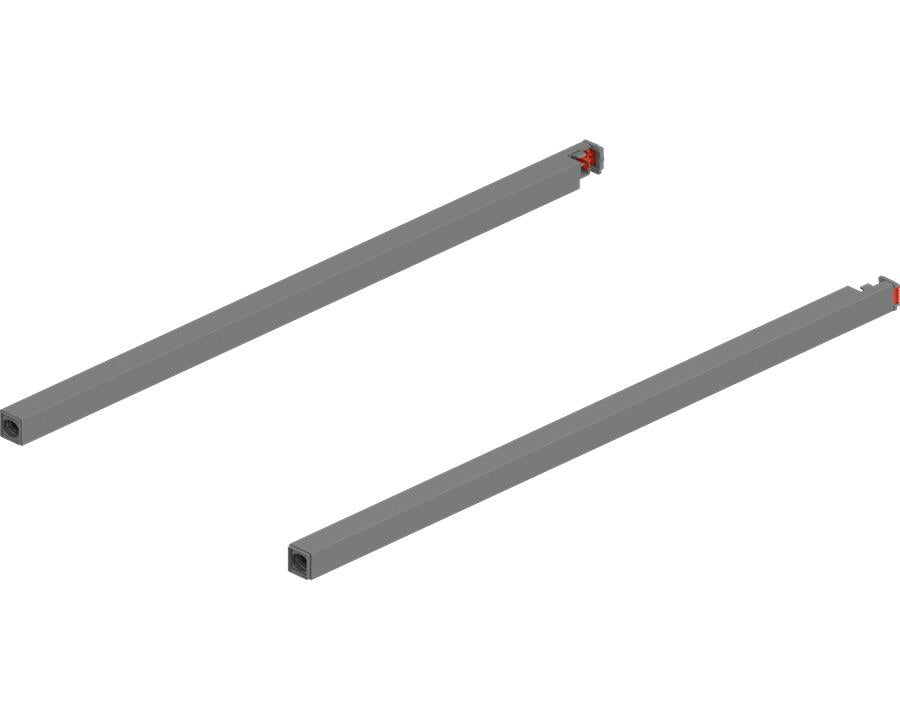 Blum MERIVOBOX Gallery Rail Set for High Fronted Drawers 400mm Indium Grey. ZR4.400RS