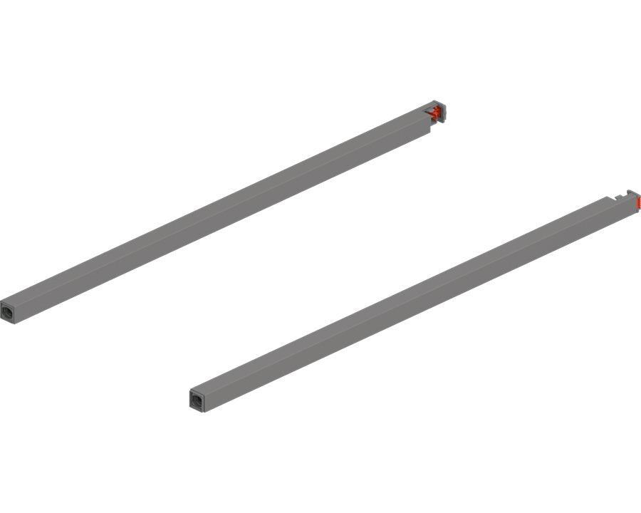 Blum MERIVOBOX Gallery Rail Set for High Fronted Drawers 450mm Indium Grey. ZR4.450RS