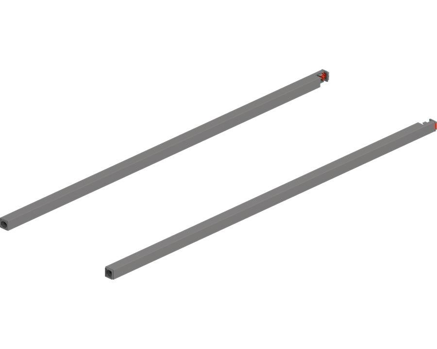 Blum MERIVOBOX Gallery Rail Set for High Fronted Drawers 600mm Indium Grey. ZR4.600RS