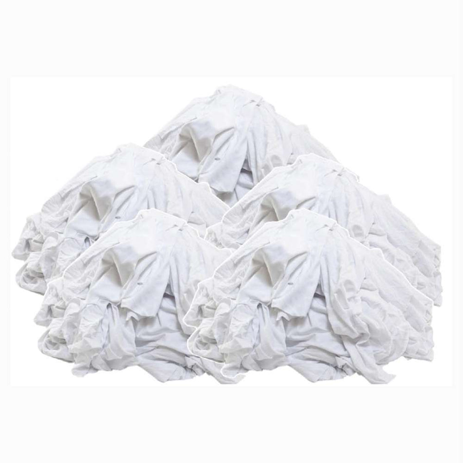 White All-Purpose Cotton Waste Rags - Per Bundle