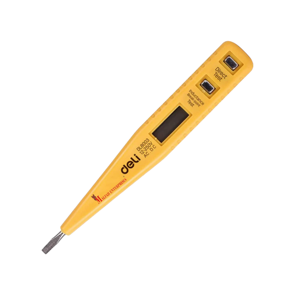 Deli Digital Voltage Tester AC/DC 12-250V