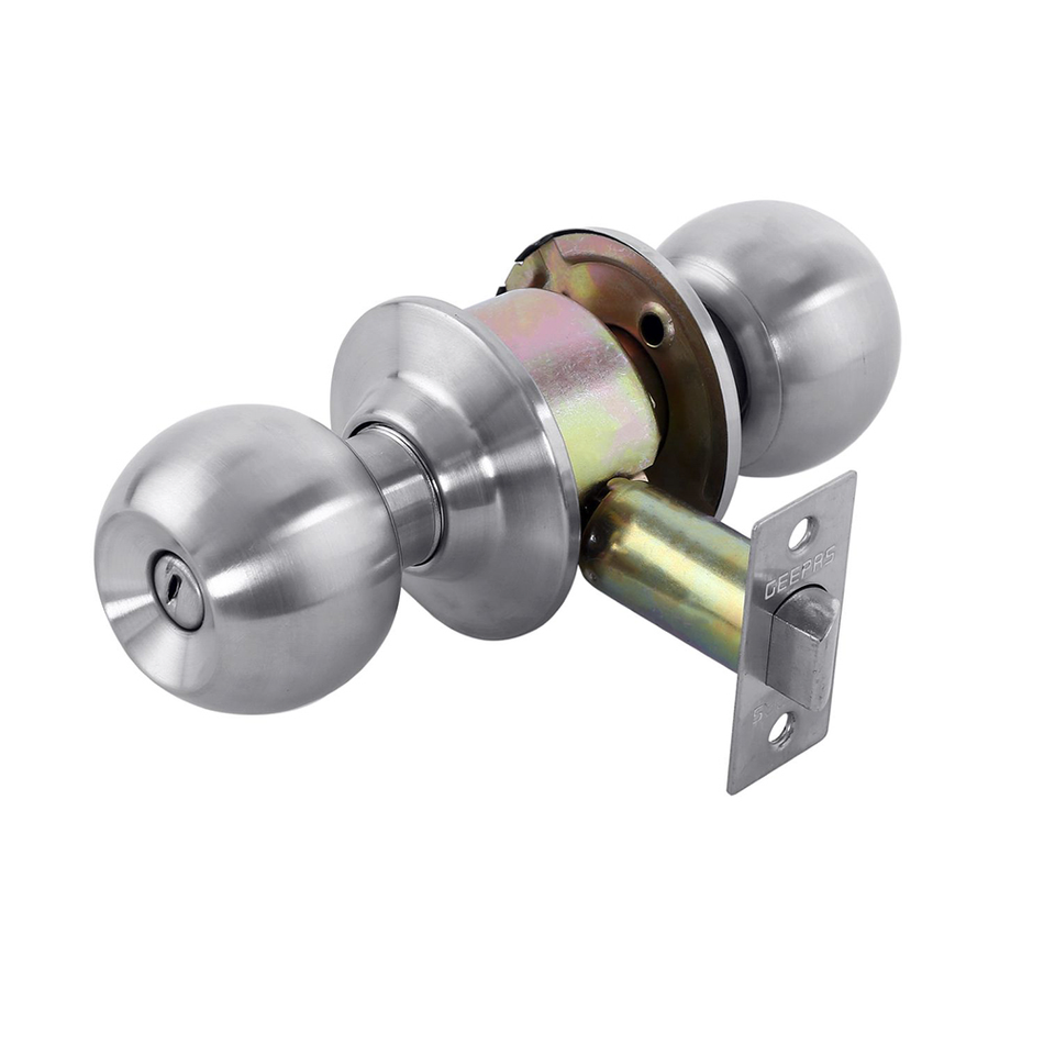 Geepas Stainless Steel Cylindrical Door Knob Lock