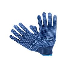 Vaultex Double Side Dotted Gloves Blue 12 pair per pkt