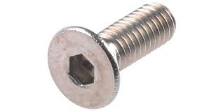 RS PRO Plain Stainless Steel Hex Socket Countersunk Screw M6 x 10mm