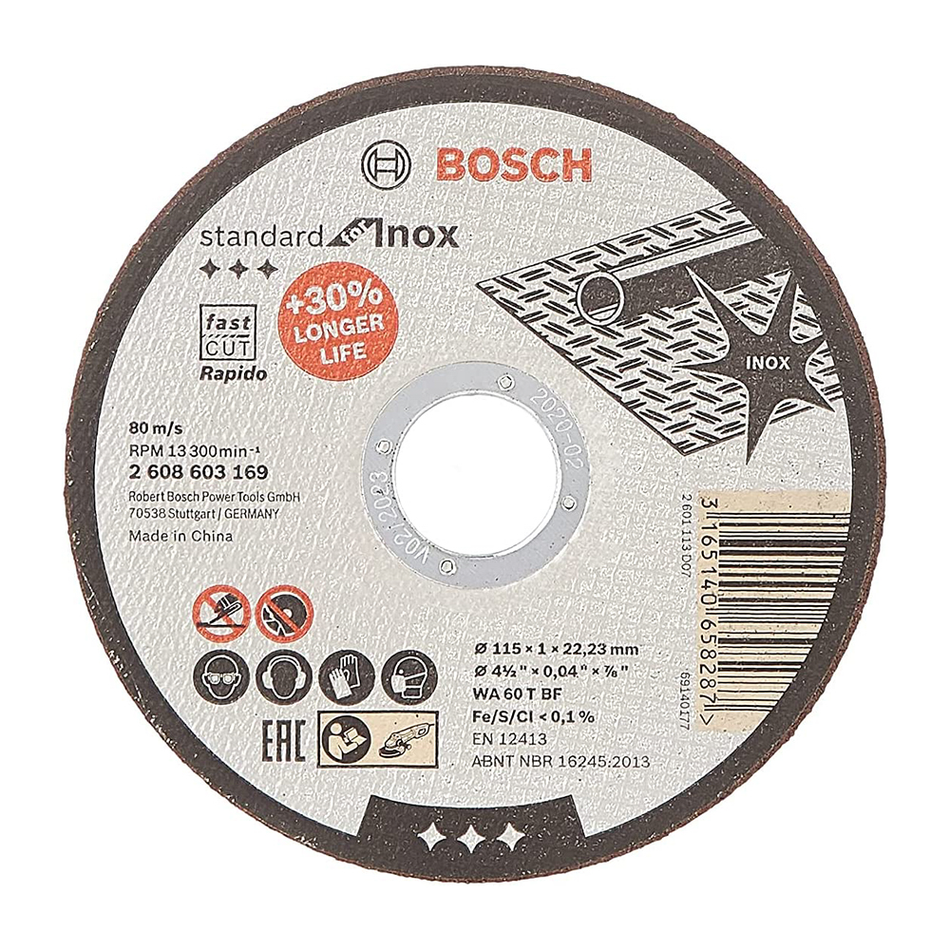 Bosch Cutting Disc Standard Inox Rapido 115mm