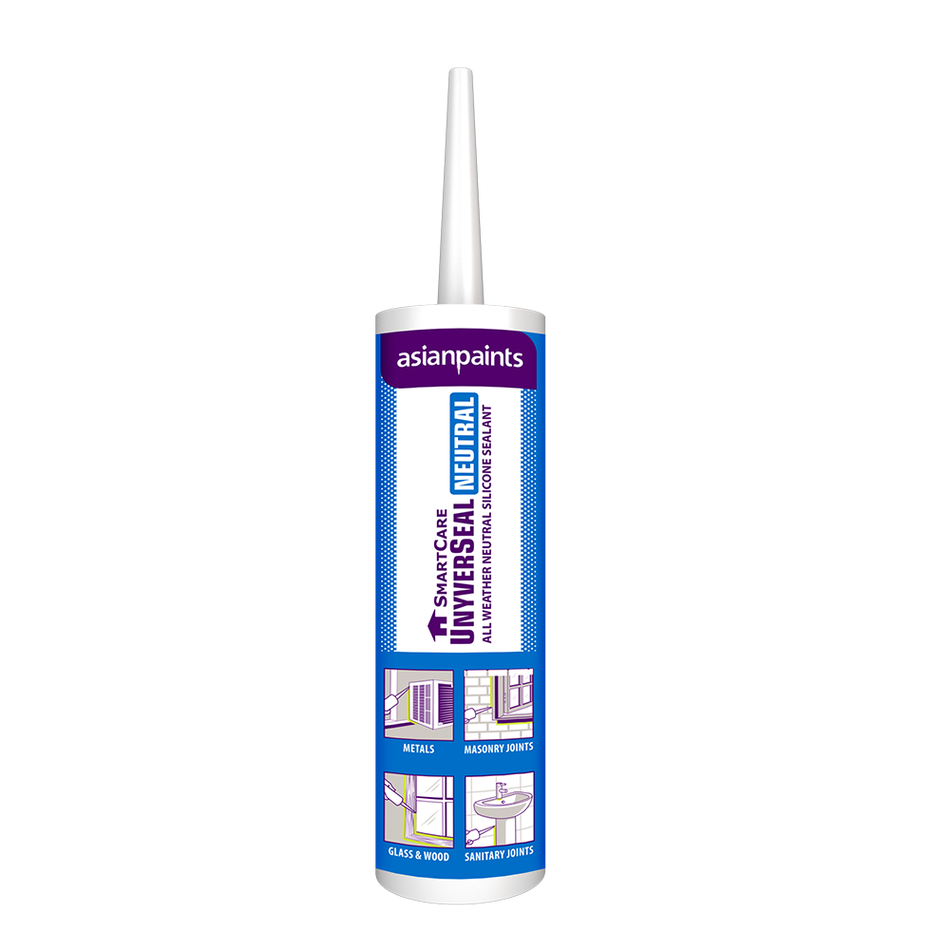 Asian Paints Berger SmartCare UnyverSeal Neutral Silicone Sealant 280 ML Clear /Cartridge