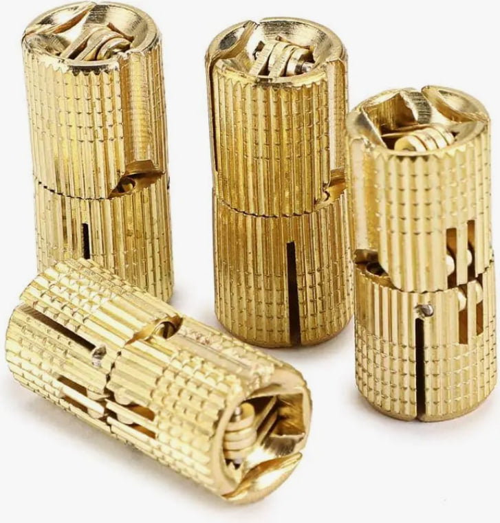 Guo Hidden Brass Barrel Hinges 16mm 4 Pcs