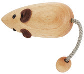 Furniture handle, Beech, lacquered, mouse-shape