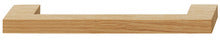 Furniture handle, D handle, wood, unfinished, straight-edged