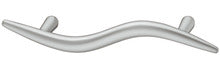 Furniture handle, Handle with base, zinc alloy, curved