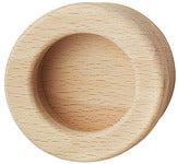 Inset handle, Wood, round