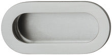 Inset handle, Stainless steel, oval