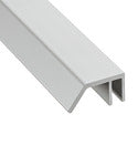 Handle profile, Aluminium, for all-glass furniture doors, across the entire width of the cabinet