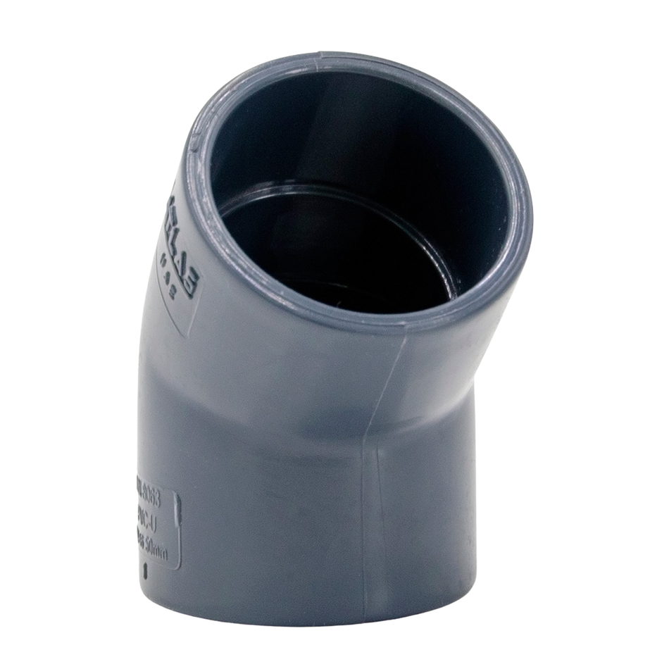 Atlas PVC Elbow 1/2" x 45 Degree - Per Pcs