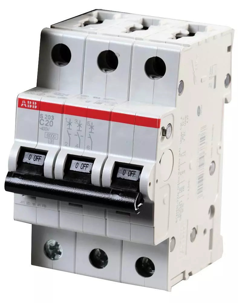 ABB Circuit Breakers Thermal Mag 3 Pole 20A S203-C20