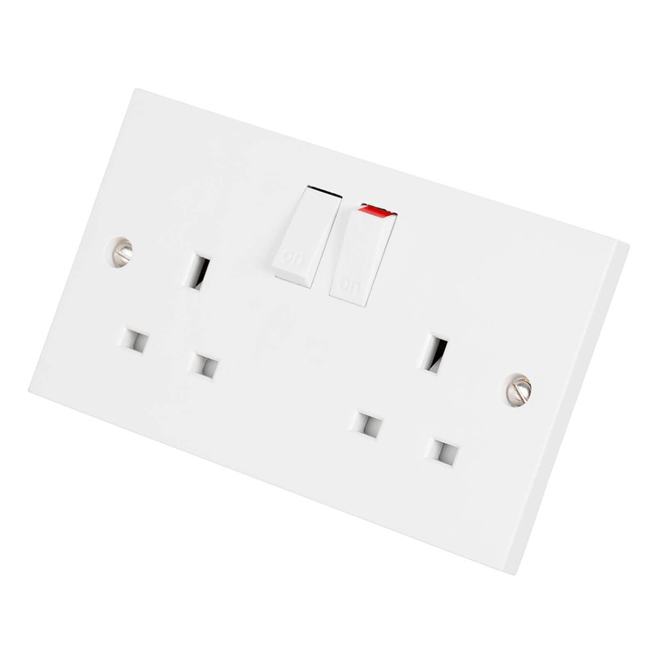 MK Electric Double Socket 13A