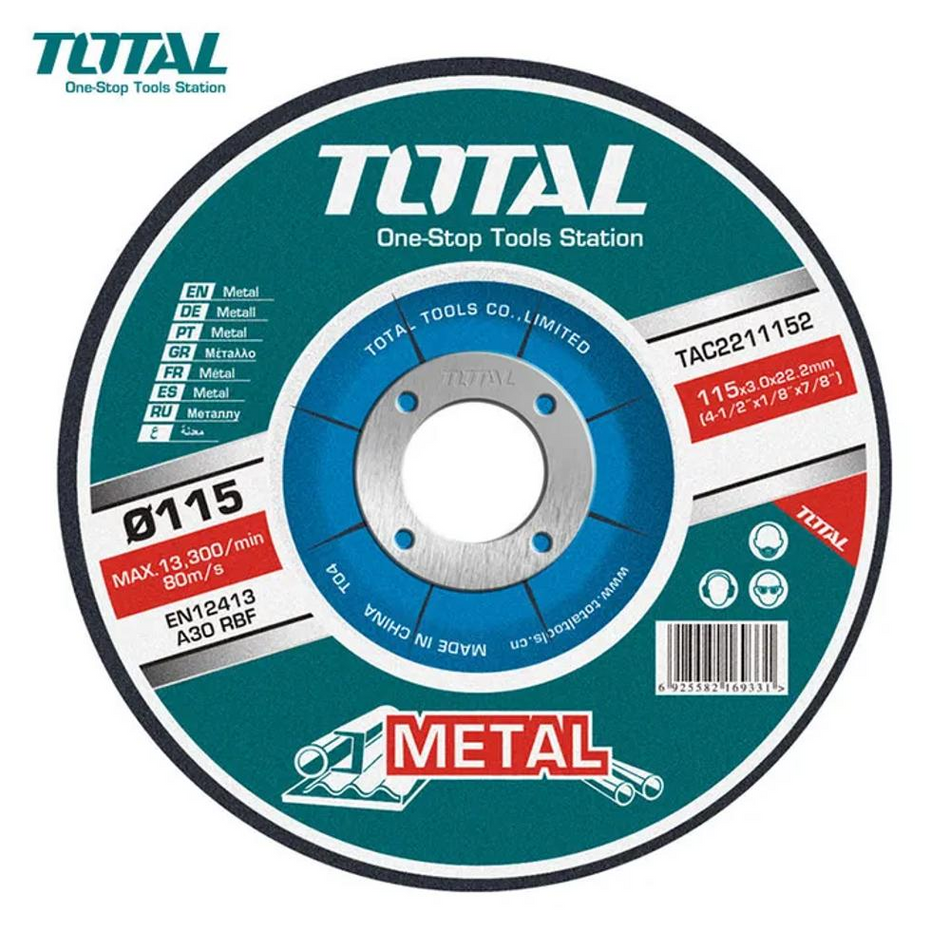 Total Metal Cutting Disc 4.5" X 1.2mm Abrasive