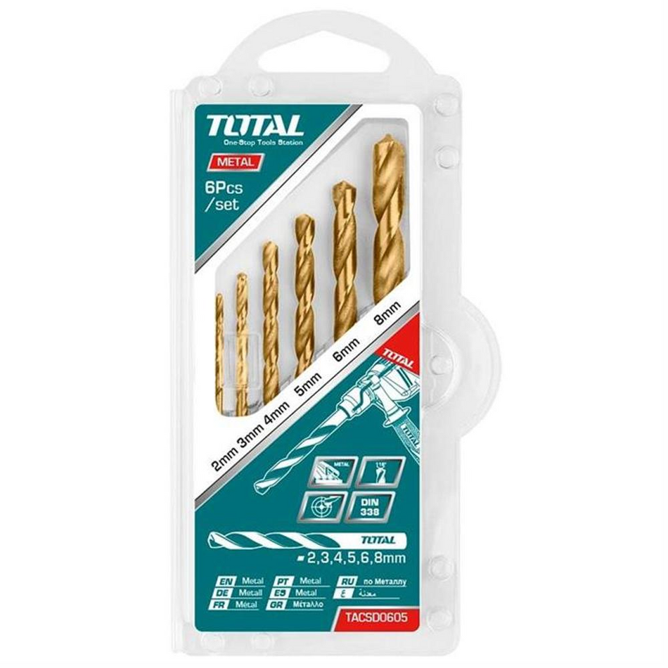 Total HSS Drill Bit Set 6Pcs