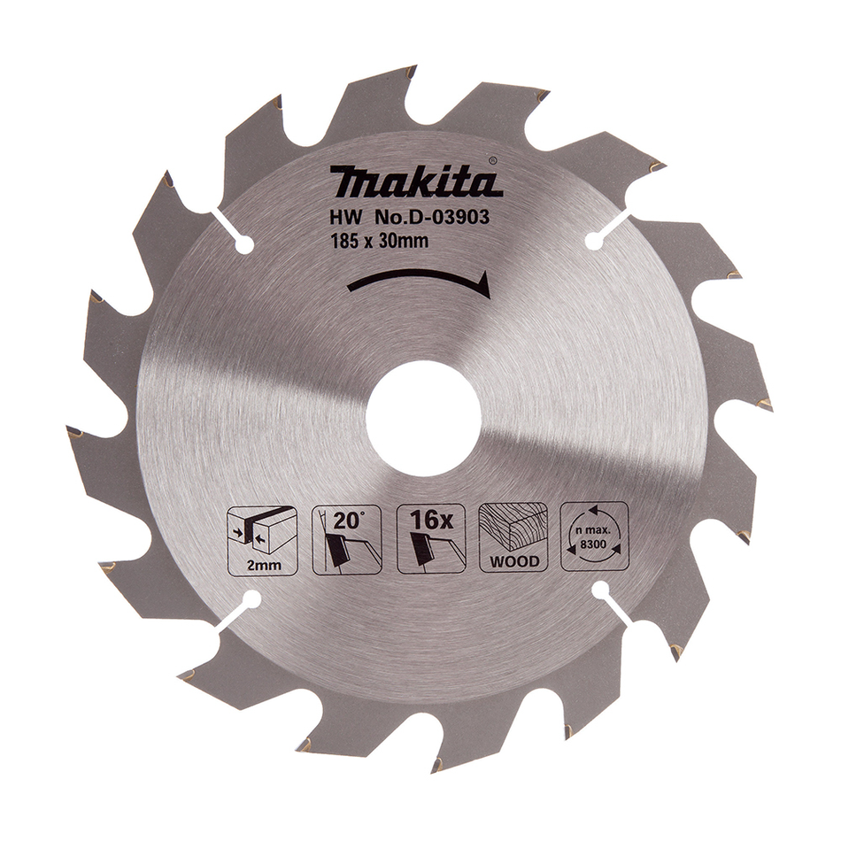 Makita Circular Saw Blade TCT 185 x 30mm 16 Teeth