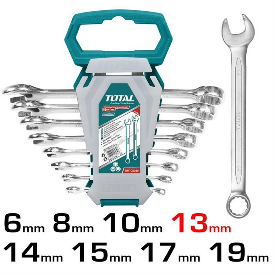 Total Combination Spanner Set 8 Pcs