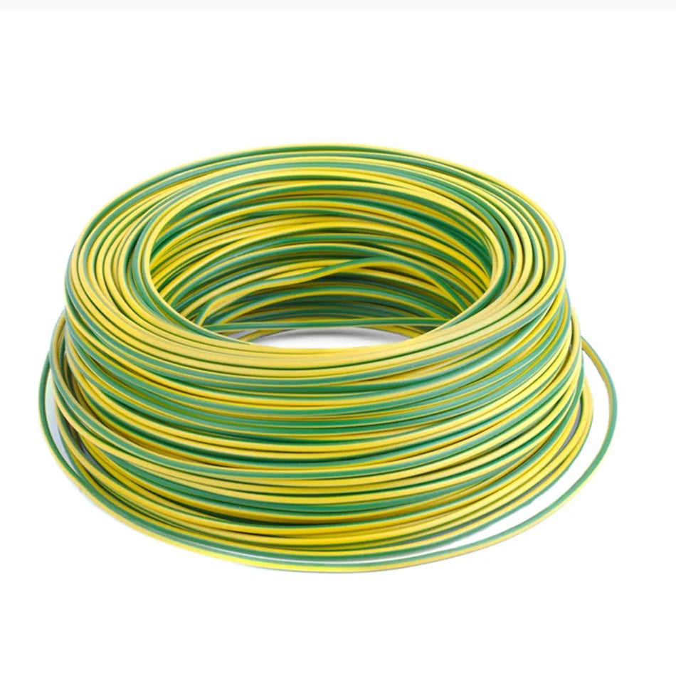 Oman PVC Single Core Cable 1.5mm x 100 Yard  - Yellow Green