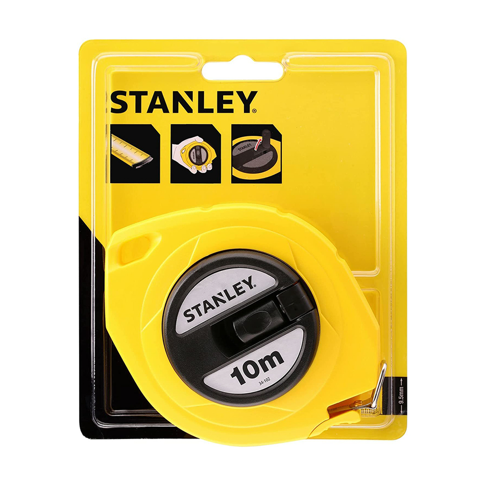 Stanley 0-34-102 10m 9.5mm Stainless Steel Yellow Closed Measuring Tape