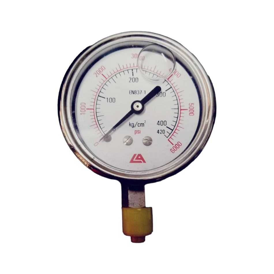 1/4" SS Pressure Gauge with Certificate