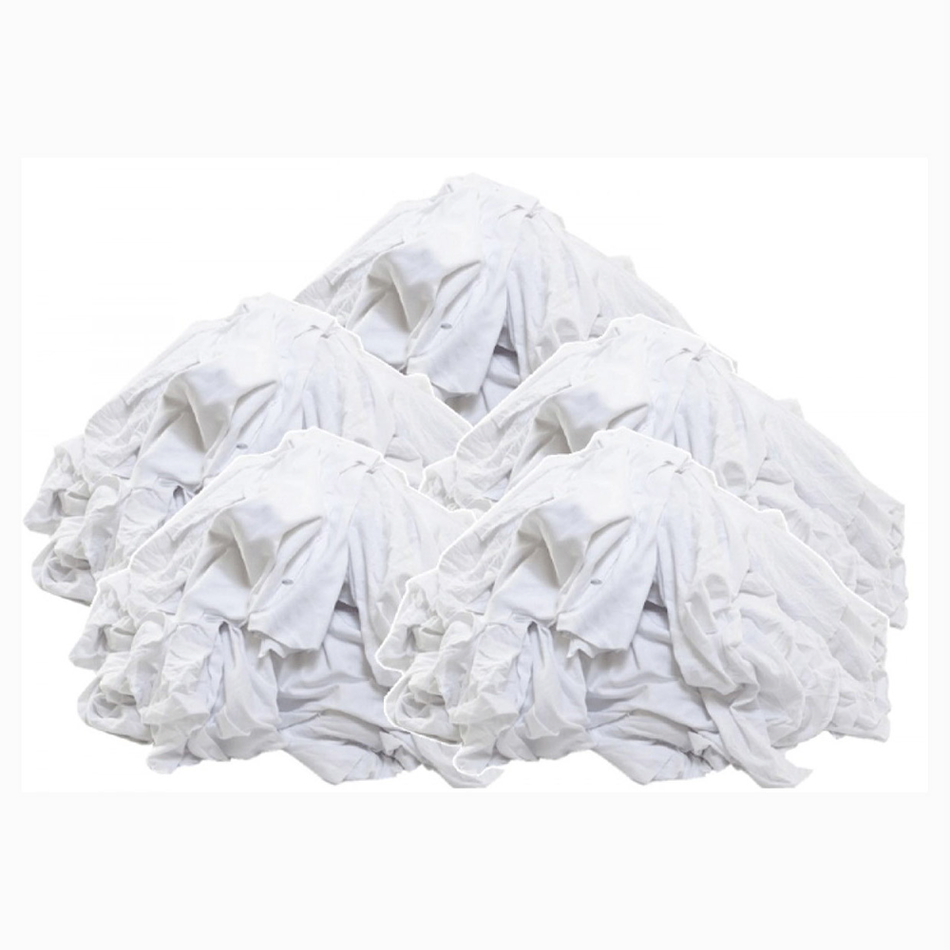 White All-Purpose Cotton Waste Rags - Per Bundle