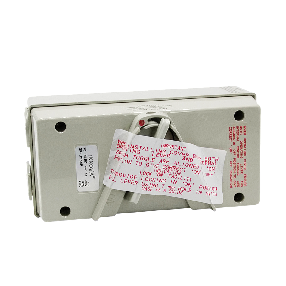 Eurolux IP66 35A 3Pole Waterproof Isolator Switch