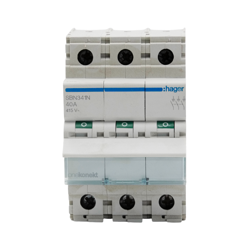 Hager 40A 3Pole Isolator Modular Break Switch